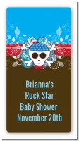 Rock Star Baby Boy Skull - Custom Rectangle Baby Shower Sticker/Labels