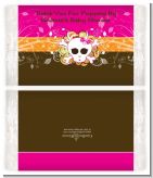 Rock Star Baby Girl Skull - Personalized Popcorn Wrapper Baby Shower Favors