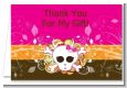 Rock Star Baby Girl Skull - Baby Shower Thank You Cards thumbnail
