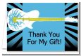 Rock Star Guitar Blue - Birthday Party Thank You Cards thumbnail