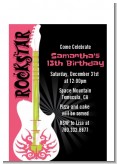 Rock Star Guitar Pink - Birthday Party Petite Invitations