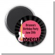Rock Star Guitar Pink - Personalized Birthday Party Magnet Favors thumbnail