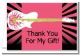 Rock Star Guitar Pink - Birthday Party Thank You Cards thumbnail