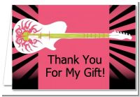 Rock Star Guitar Pink - Birthday Party Thank You Cards