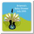 Future Rock Star Boy - Square Personalized Baby Shower Sticker Labels thumbnail