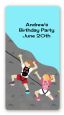 Rock Climbing - Custom Rectangle Birthday Party Sticker/Labels thumbnail