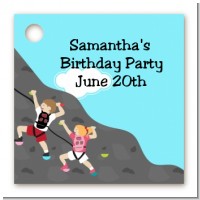 Rock Climbing - Personalized Birthday Party Card Stock Favor Tags