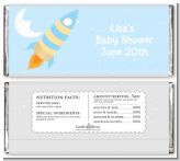 Rocket Ship - Personalized Baby Shower Candy Bar Wrappers