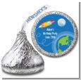Rocket Ship - Hershey Kiss Baby Shower Sticker Labels thumbnail