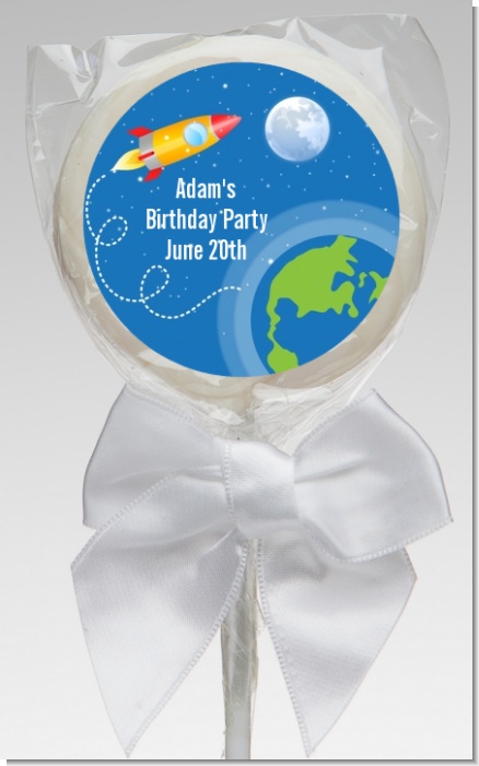 Rocket Ship - Personalized Baby Shower Lollipop Favors