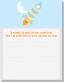 Rocket Ship - Baby Shower Notes of Advice