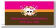 Rock Star Baby Girl Skull - Personalized Baby Shower Place Cards thumbnail