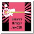 Rock Star Guitar Pink - Personalized Birthday Party Card Stock Favor Tags thumbnail