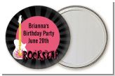 Rock Star Guitar Pink - Personalized Birthday Party Pocket Mirror Favors