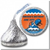 Rollerblade - Hershey Kiss Birthday Party Sticker Labels
