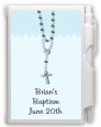 Rosary Beads Blue - Baptism / Christening Personalized Notebook Favor thumbnail