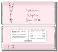 Rosary Beads Pink - Personalized Baptism / Christening Candy Bar Wrappers thumbnail