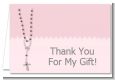 Rosary Beads Pink - Baptism / Christening Thank You Cards thumbnail