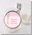 Rosary Beads Pink - Personalized Baptism / Christening Candy Jar thumbnail