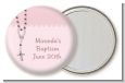 Rosary Beads Pink - Personalized Baptism / Christening Pocket Mirror Favors thumbnail