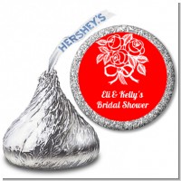 Roses - Hershey Kiss Bridal Shower Sticker Labels