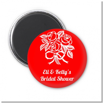 Roses - Personalized Bridal Shower Magnet Favors
