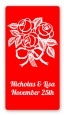 Roses - Custom Rectangle Bridal Shower Sticker/Labels thumbnail