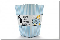 Ready To Pop Blue - Personalized Baby Shower Popcorn Boxes