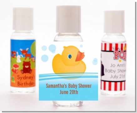 Rubber Ducky - Personalized Baby Shower Hand Sanitizers Favors