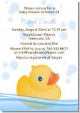 Rubber Ducky Baby Shower Invitations