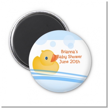 Rubber Ducky - Personalized Baby Shower Magnet Favors