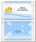 Rubber Ducky - Personalized Popcorn Wrapper Baby Shower Favors