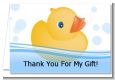 Rubber Ducky - Baby Shower Thank You Cards thumbnail