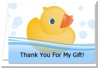 Rubber Ducky - Baby Shower Thank You Cards