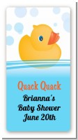 Rubber Ducky - Custom Rectangle Baby Shower Sticker/Labels