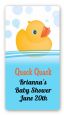 Rubber Ducky - Custom Rectangle Baby Shower Sticker/Labels thumbnail