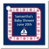 Sailboat Blue - Personalized Baby Shower Card Stock Favor Tags