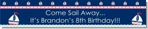 Sailboat Blue - Personalized Birthday Party Banners