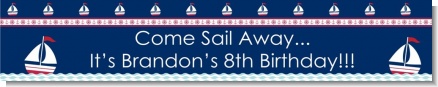 Sailboat Blue - Personalized Birthday Party Banners