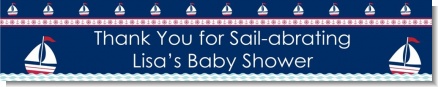 Sailboat Blue - Personalized Baby Shower Banners