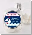 Sailboat Blue - Personalized Baby Shower Candy Jar thumbnail