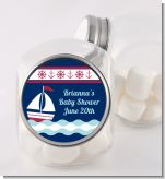 Sailboat Blue - Personalized Birthday Party Candy Jar