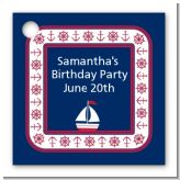 Sailboat Blue - Personalized Birthday Party Card Stock Favor Tags