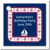 Sailboat Blue - Personalized Birthday Party Card Stock Favor Tags