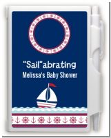 Sailboat Blue - Baby Shower Personalized Notebook Favor