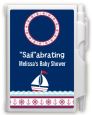 Sailboat Blue - Baby Shower Personalized Notebook Favor thumbnail