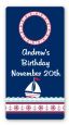 Sailboat Blue - Custom Rectangle Birthday Party Sticker/Labels thumbnail
