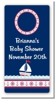 Sailboat Blue - Custom Rectangle Baby Shower Sticker/Labels