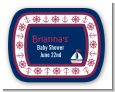 Sailboat Blue - Personalized Baby Shower Rounded Corner Stickers thumbnail