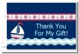 Sailboat Blue - Baby Shower Thank You Cards thumbnail